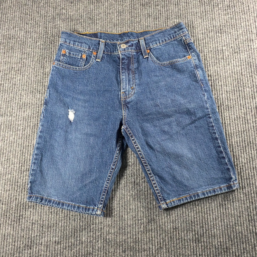 Levis 405 Mens Denim Shorts Size 30 Medium Wash Blue Standard Fit Jean Shorts